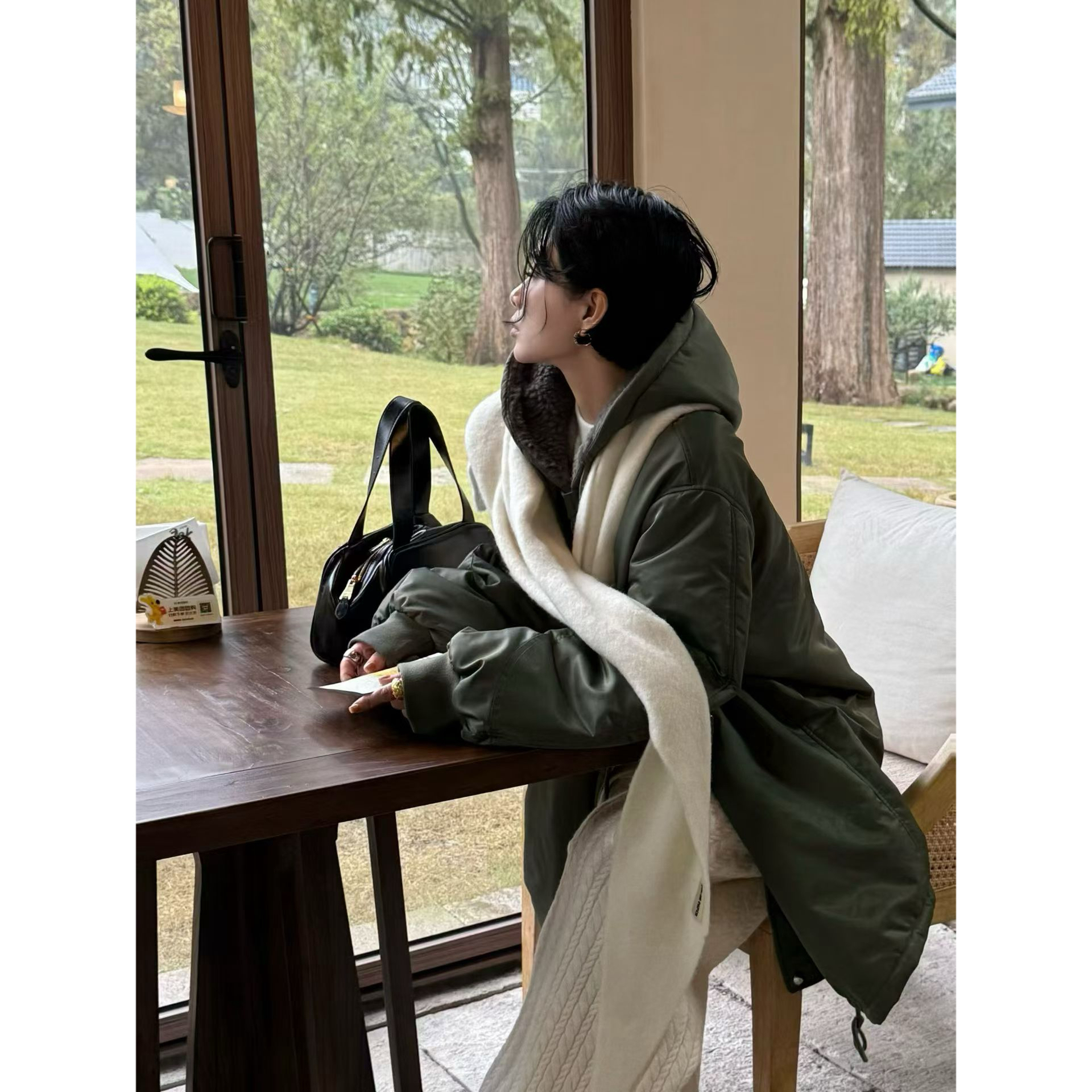 2 Azzony LQ 松柏绿棉服外套 DMNL2505211 新款 NEW