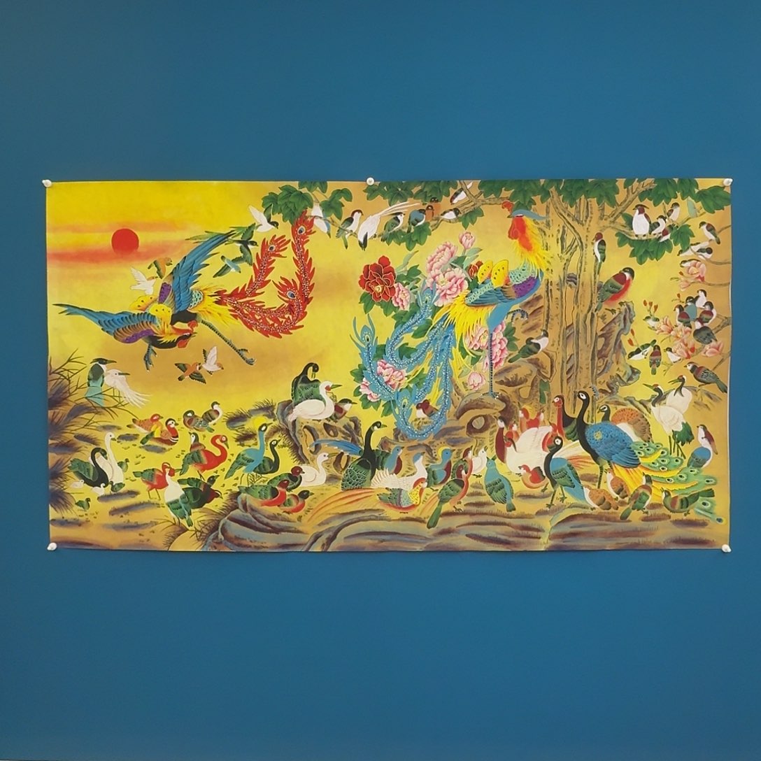 国画百鸟朝凤1800✖️1000