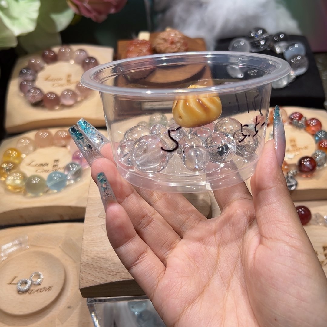 烟晶手链银S925镶嵌5*