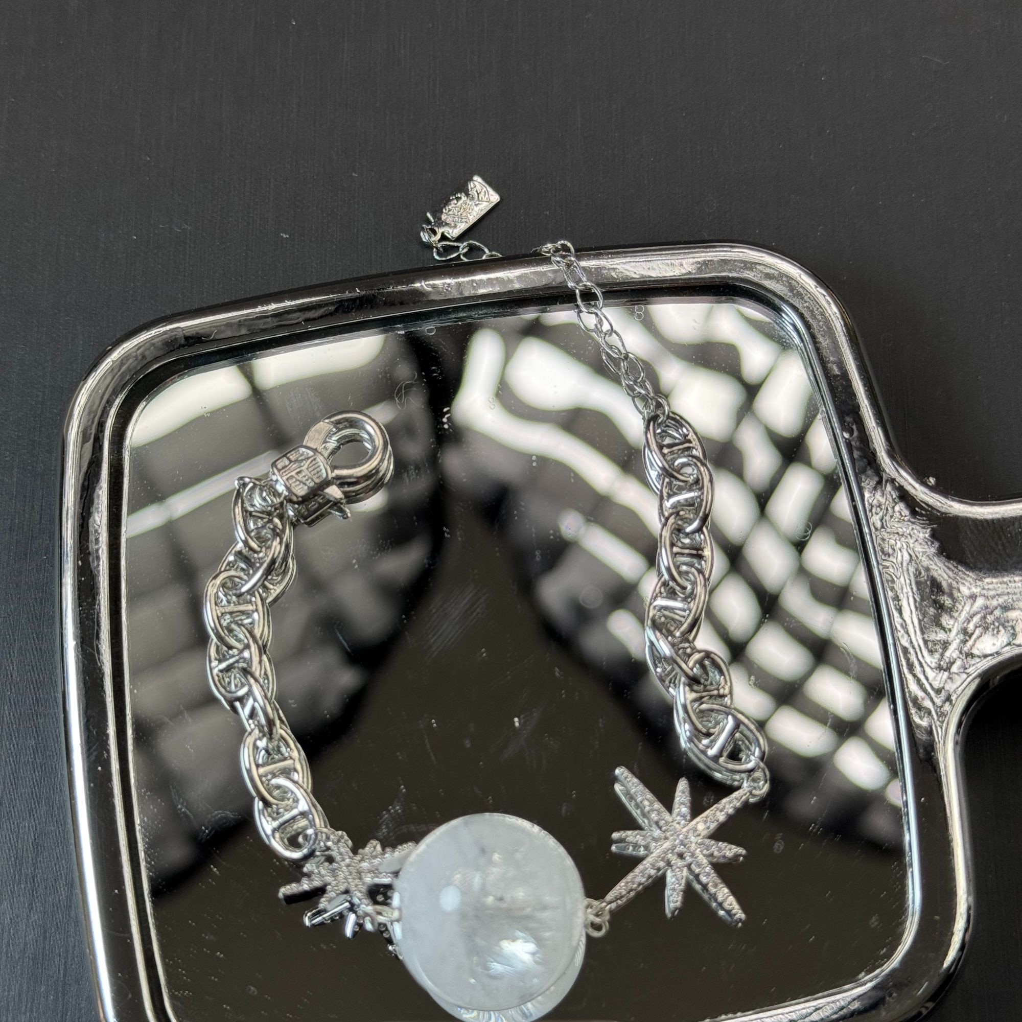 B46 白幽灵水晶多宝手链19mm+多样性发一