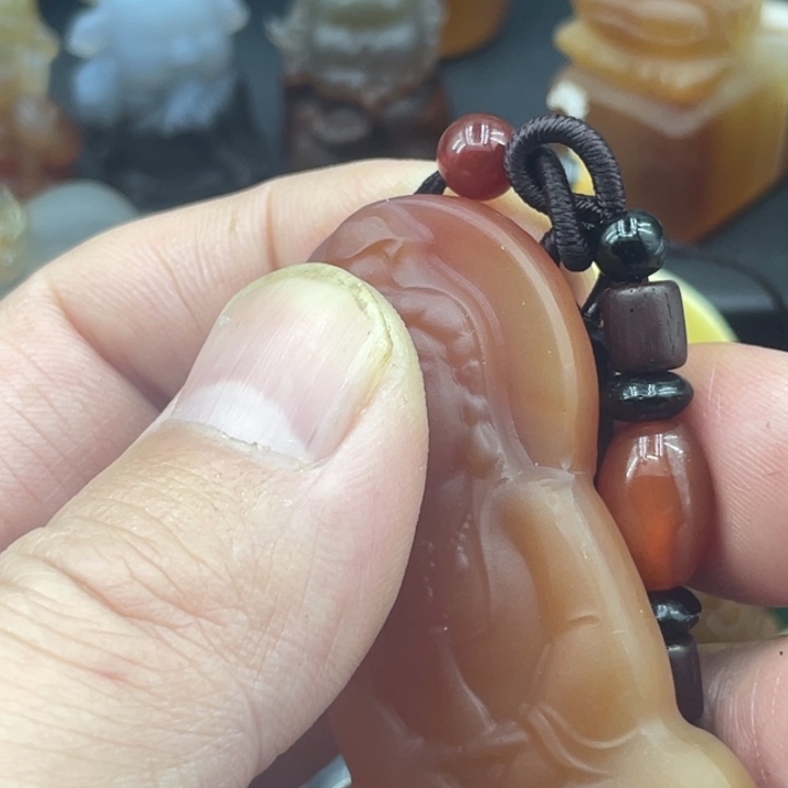 岁***痕玛瑙/玉髓合金颈饰