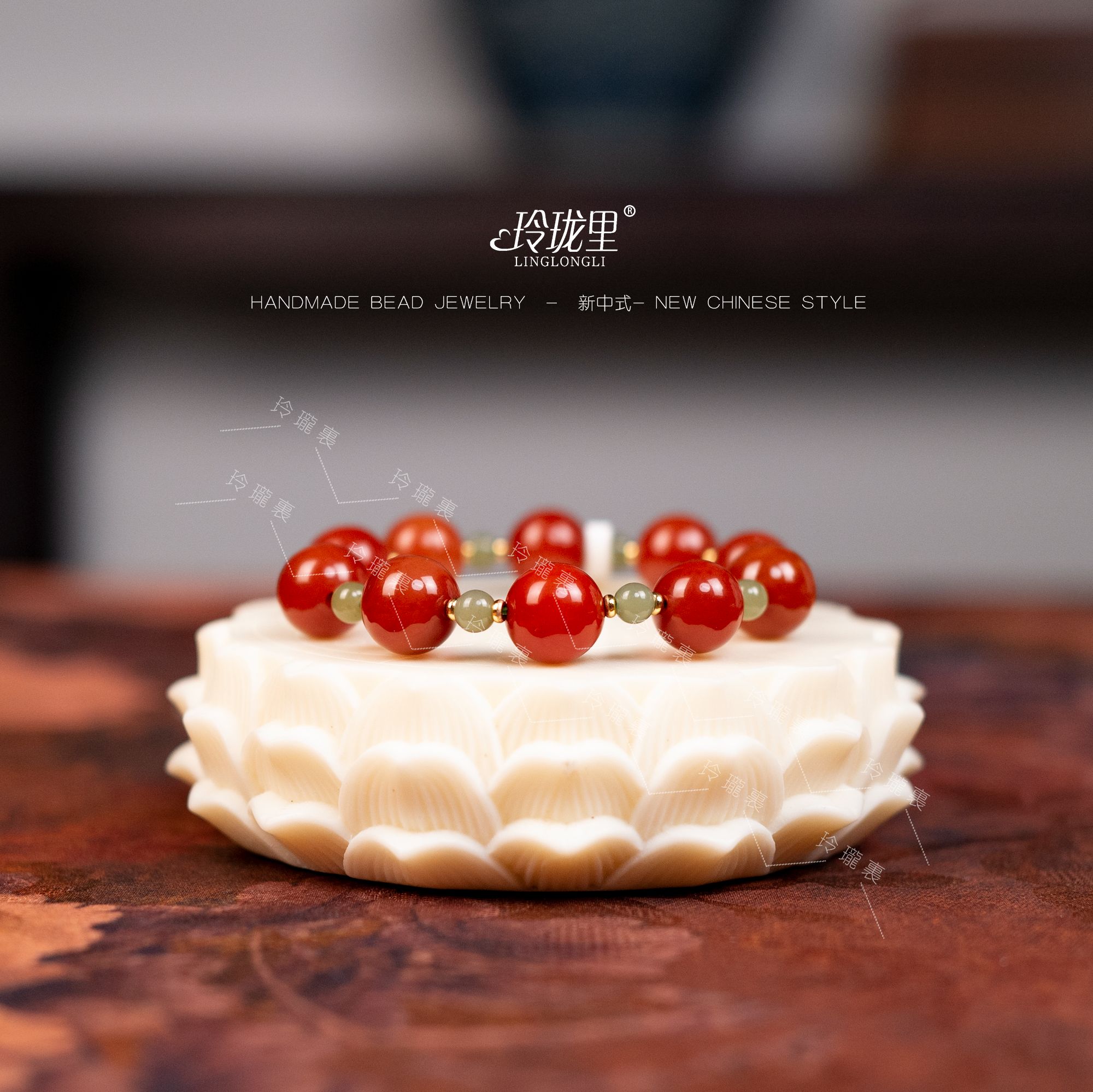 《抖音基地质检发货》ZM23红玛瑙单圈精品手串M52