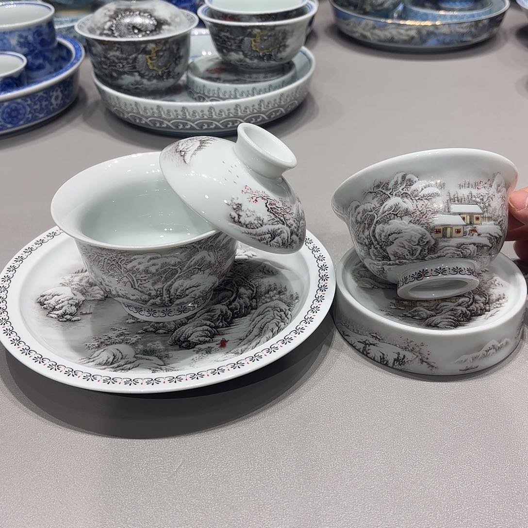 盖碗景德镇高温茶具