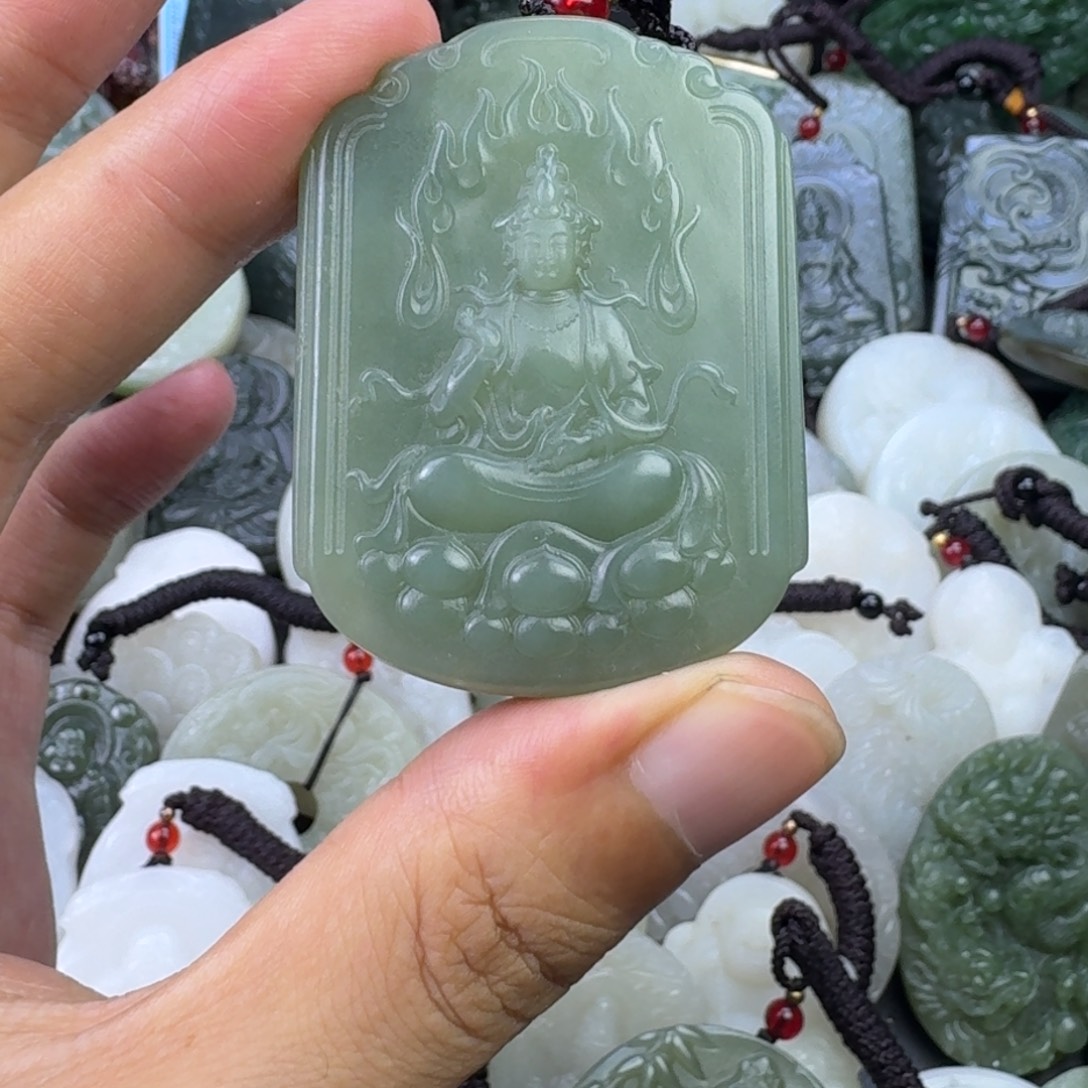 回***头颈饰未镶嵌和田玉