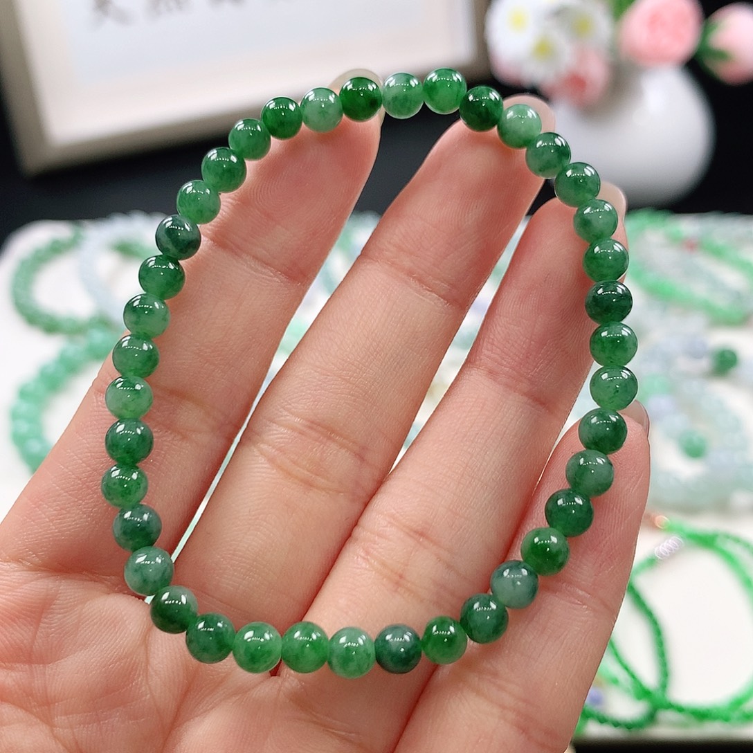 翡翠未镶嵌手链4.9mm