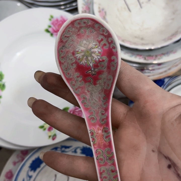 景德镇陶瓷高温瓷小汤勺