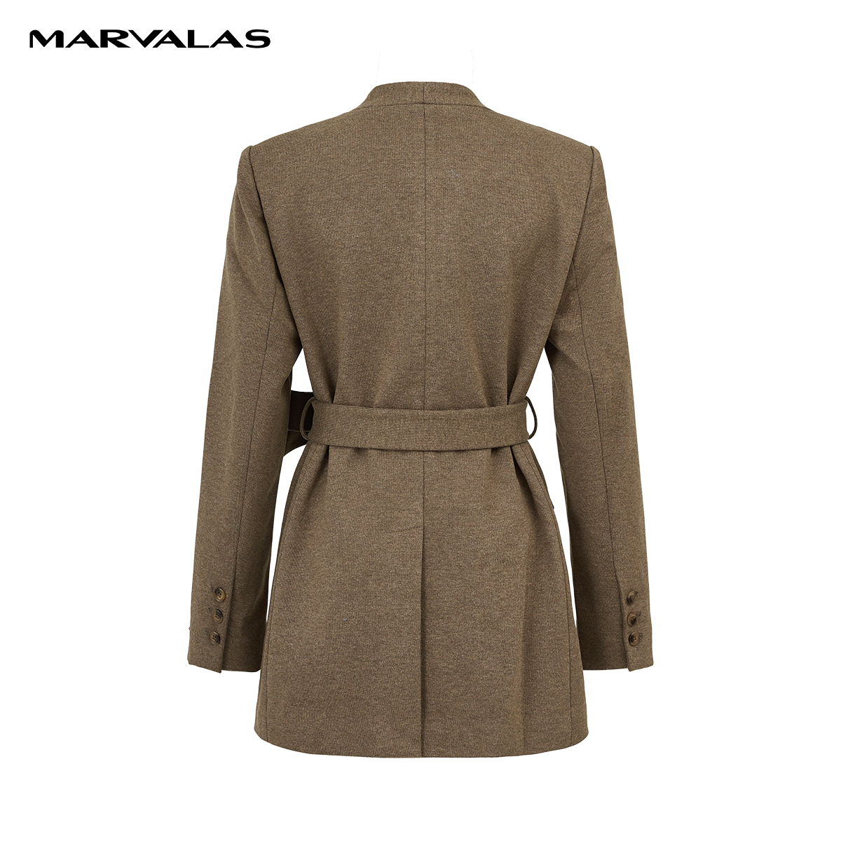 【粉丝专属】M423302438曼德诗双面呢系带西装设计师时尚女士秋冬