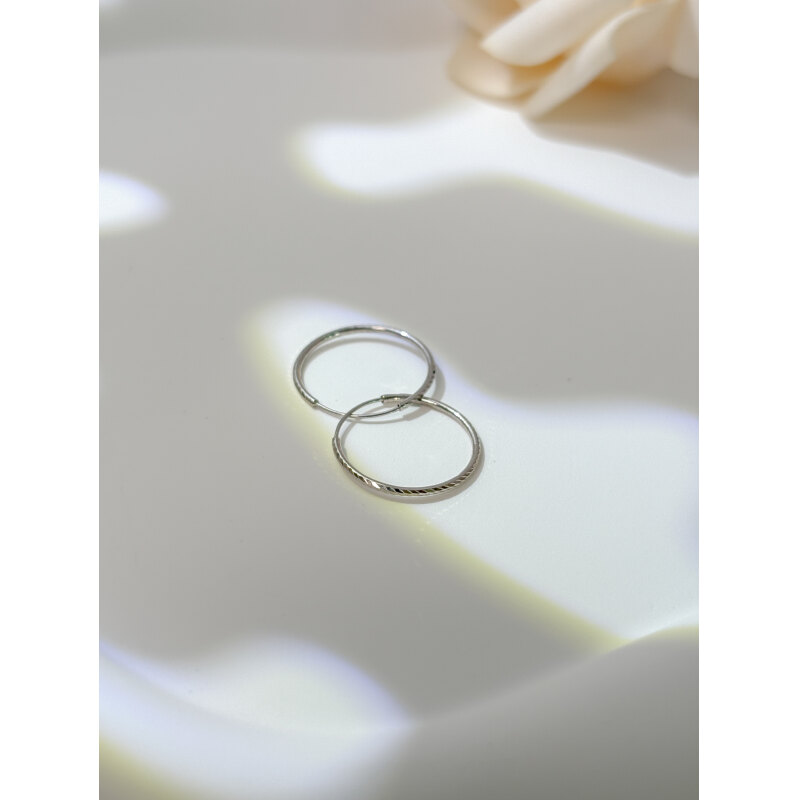 裕辉 18k金车花万能耳圈DIY简约精致耳环百搭气质多样性发其一