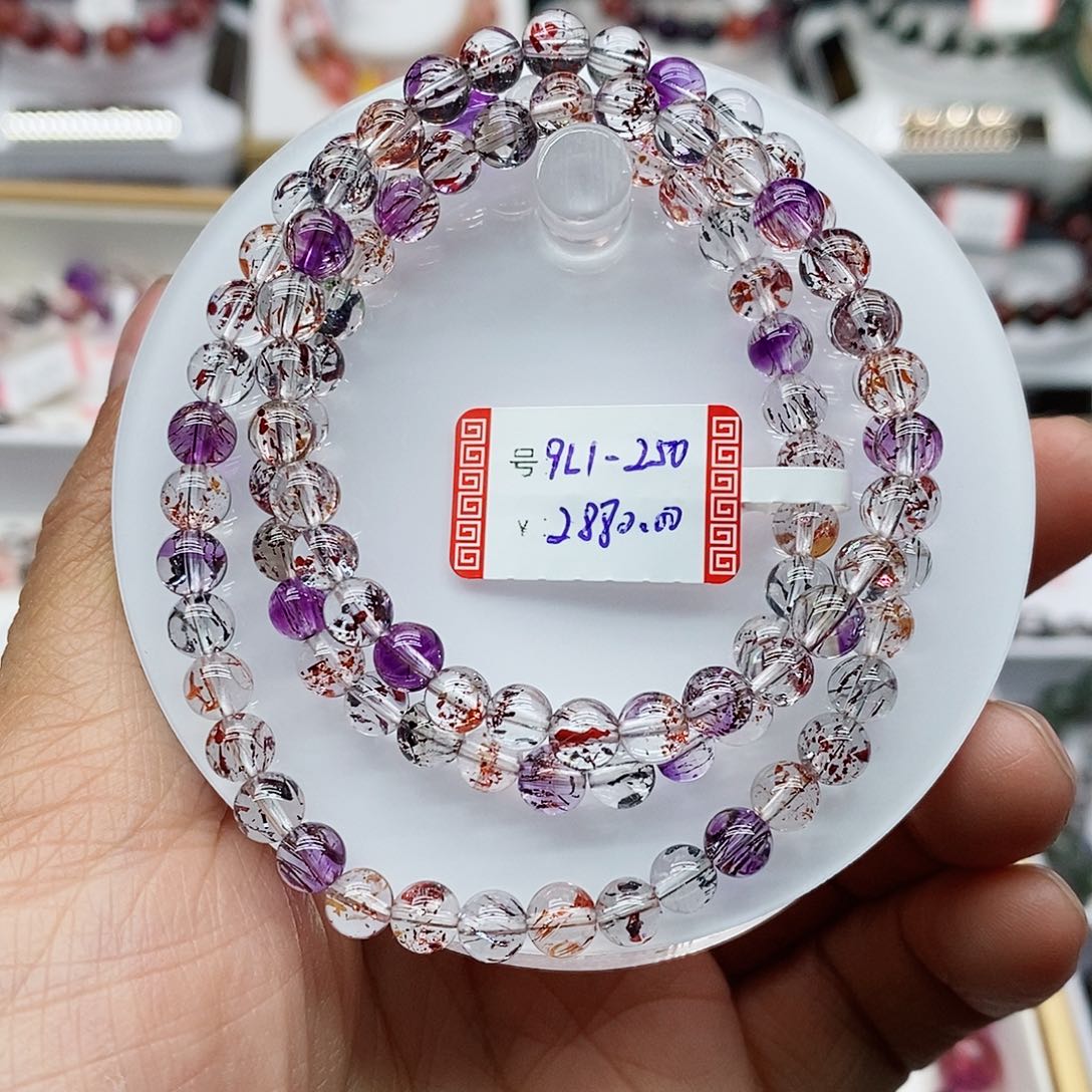 水晶手链未镶嵌金**润水晶