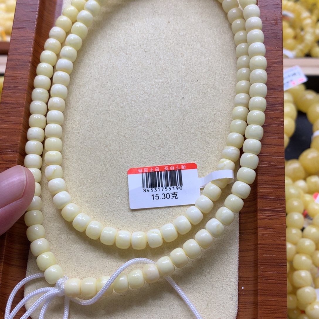 蜜蜡手链未镶嵌人**想蜜蜡