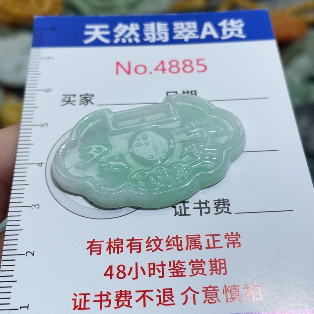 翡翠未镶嵌挂件4885