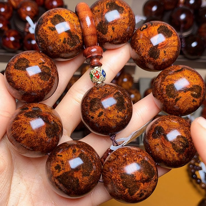 花梨木类手串/手链黄花梨风化料老挝花梨土埋料3.0