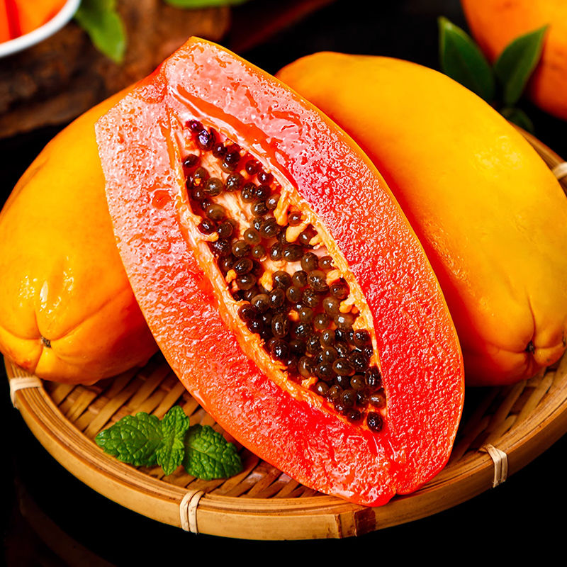 广西冰糖红心木瓜水果木瓜牛奶木瓜产地现摘现发