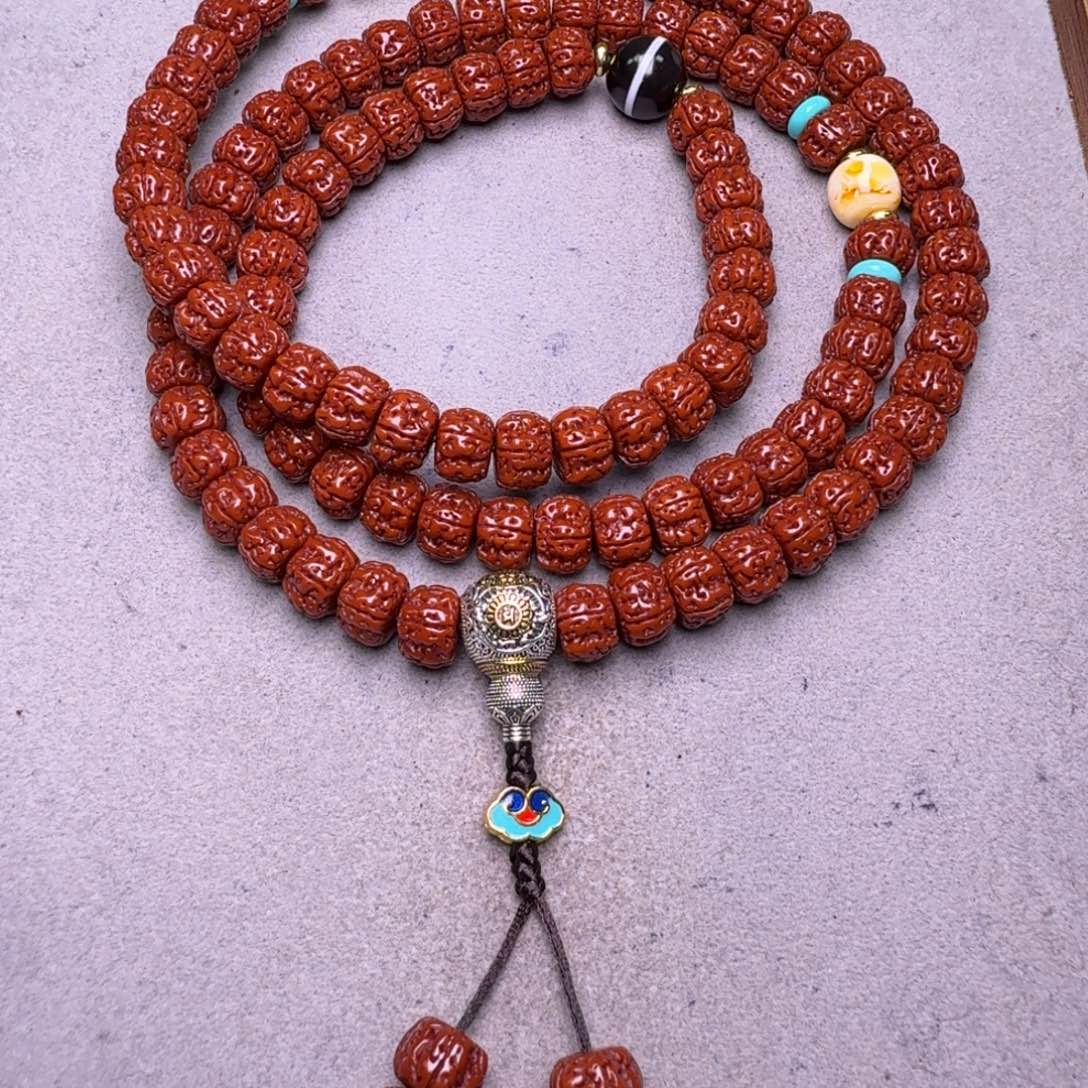 平***生金刚菩提吊坠盘龙108