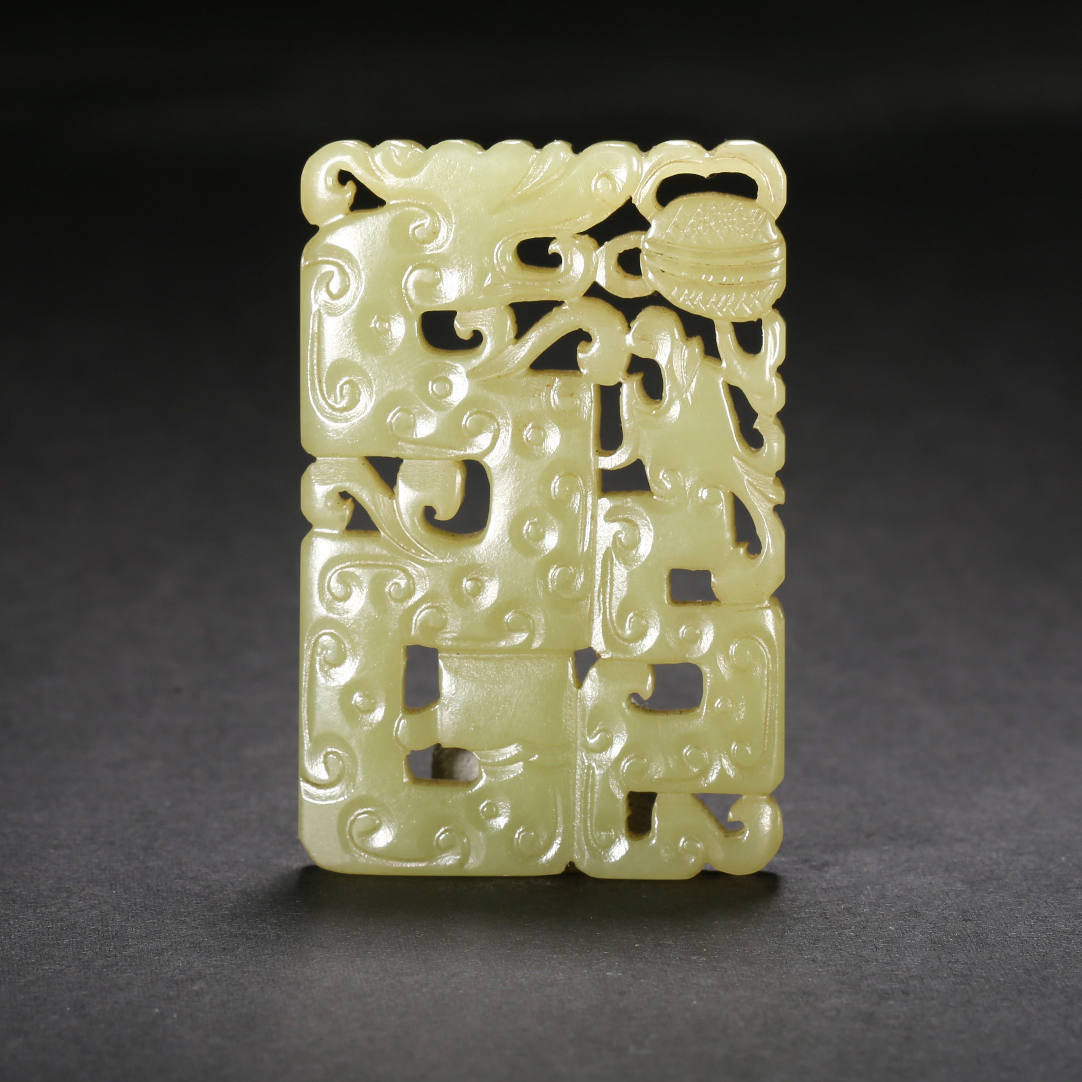 清代*龙纹玉佩/11LB3654/和田玉【北京文博】