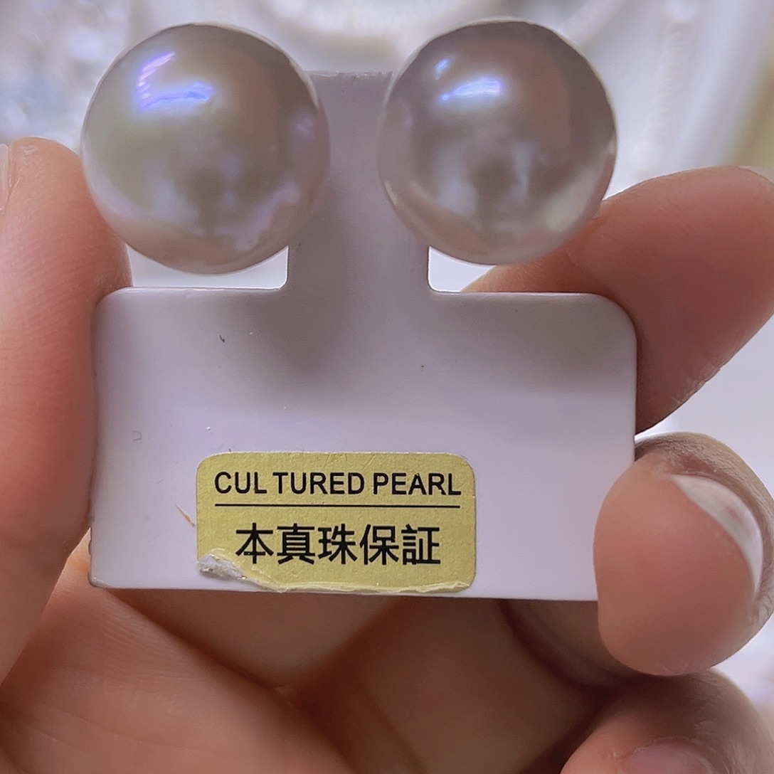 银S925镶嵌淡水珍珠吊坠或者耳钉