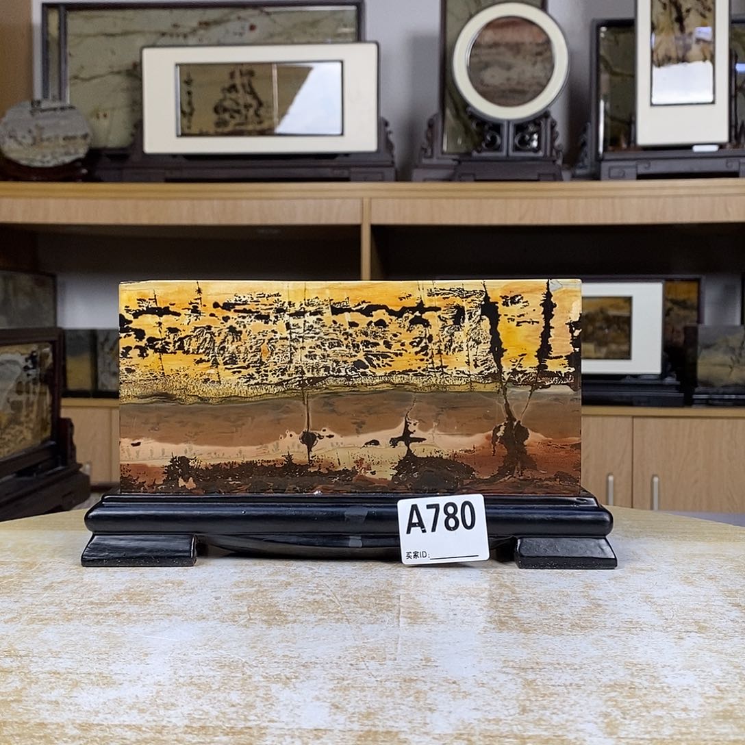 印石昌化石广西国画石摆件