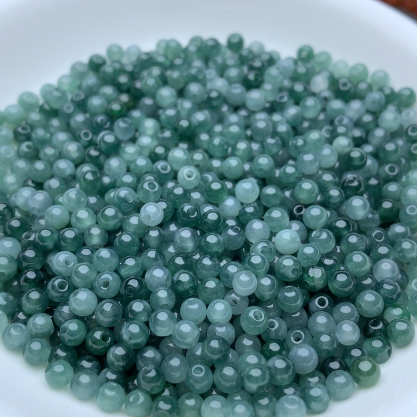 【闪购商品】翡翠手链未镶嵌卡3.8冰蓝水100颗