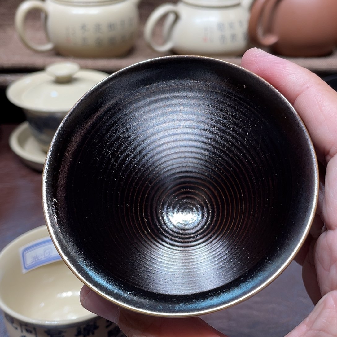 華***3泥塑丹窑金釉盏90毫升225号