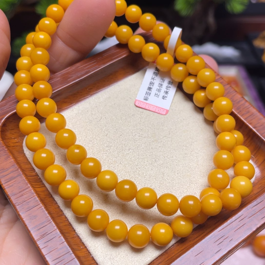 蜜蜡手链未镶嵌手串