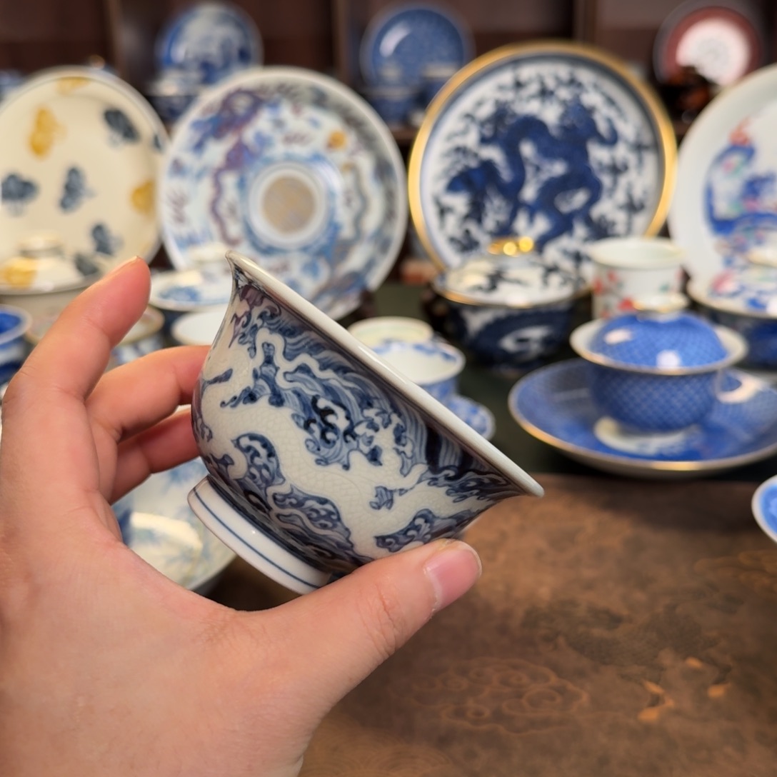 ****哥纯手工手绘陶瓷茶具