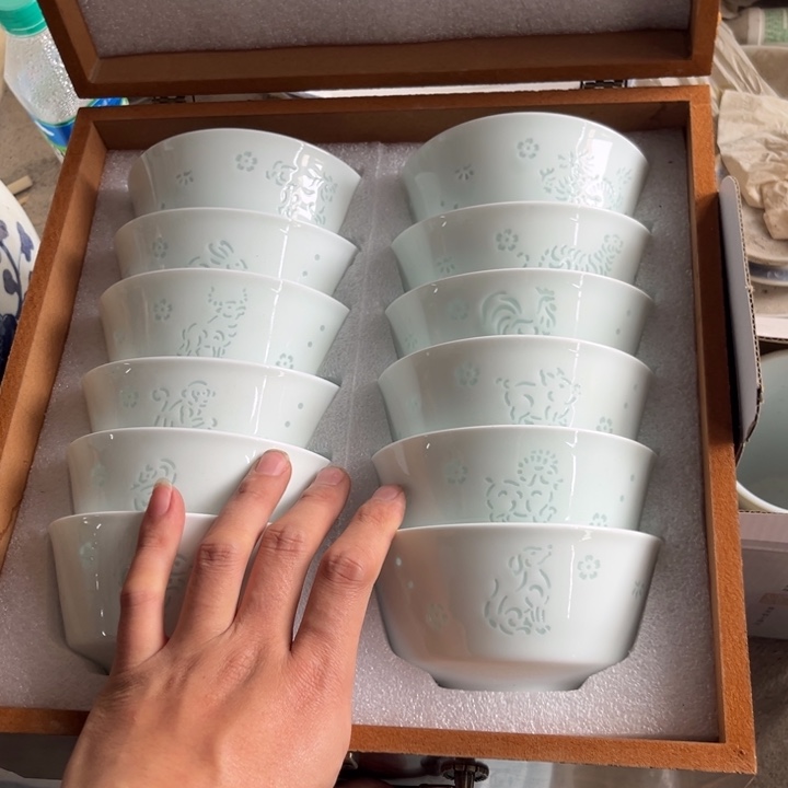 陶碗景德镇高温细白瓷餐具