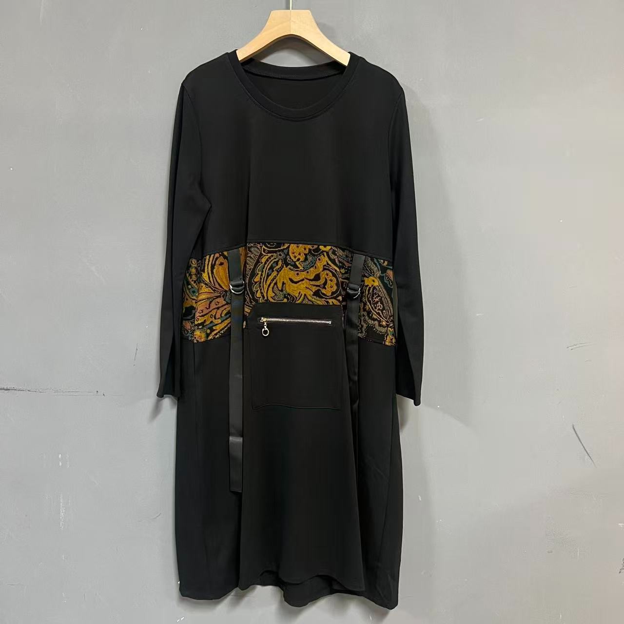 时尚显瘦宽松百搭气质休闲连衣裙1086