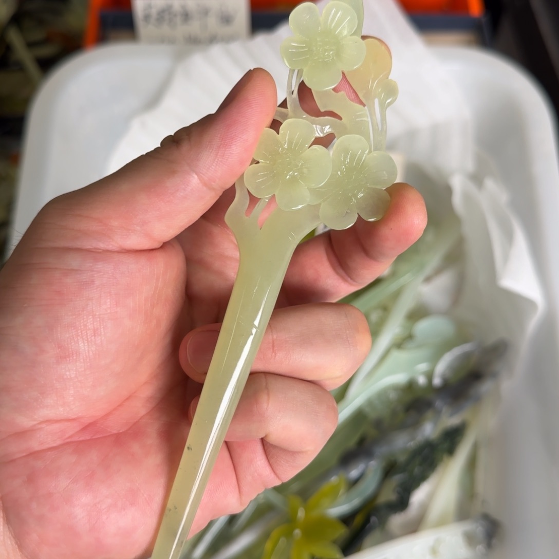 岫玉发饰未镶嵌明君玉簪贼拉好看