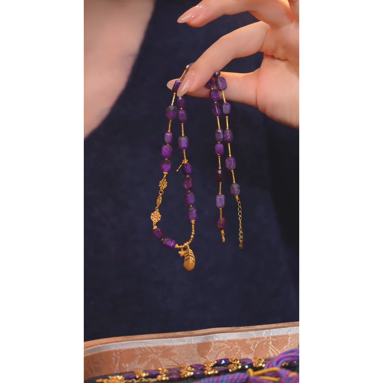 苏纪石（舒俱来）项链18K金镶嵌多样性发@@N6651