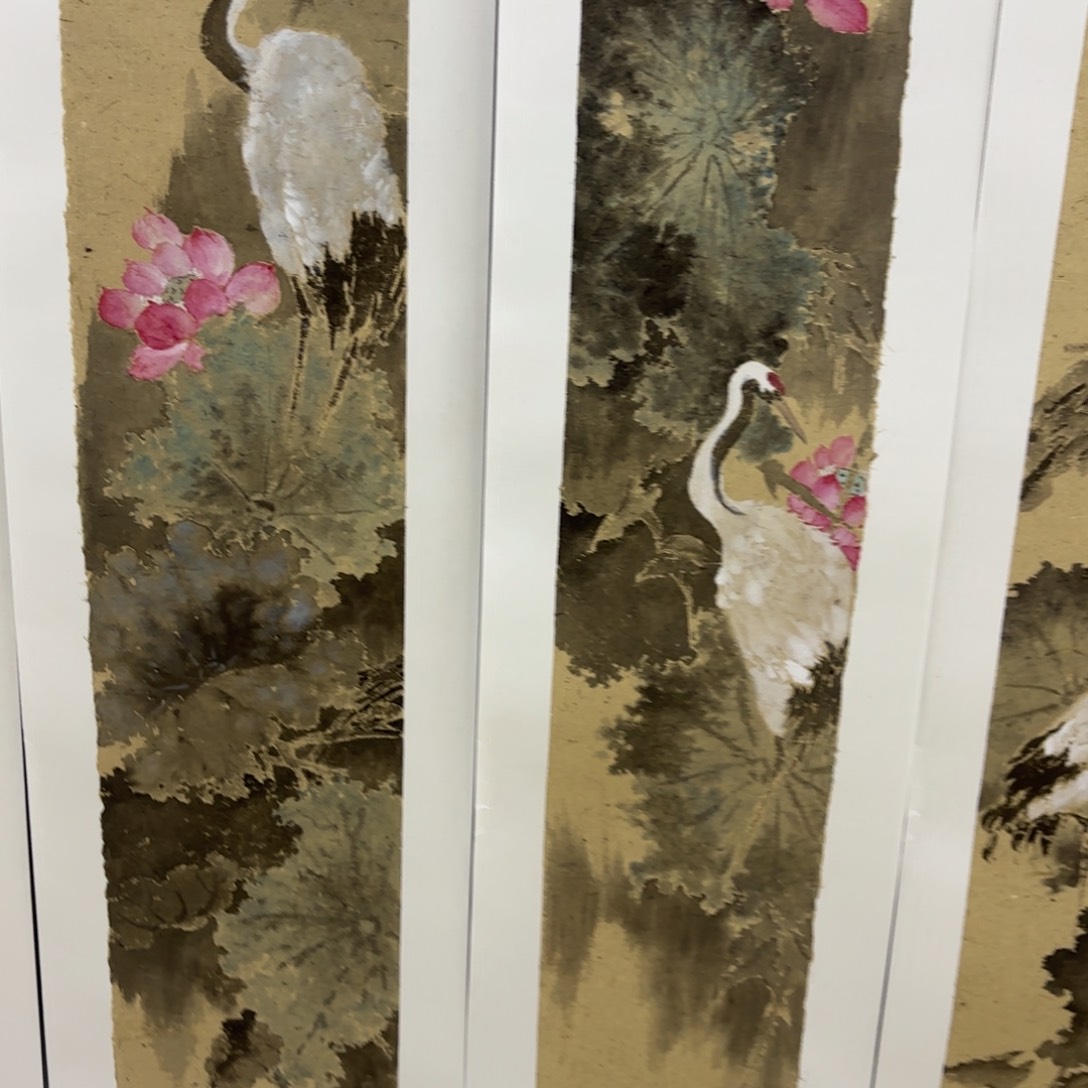 国画黎魏晋宏四条屏李欣主播