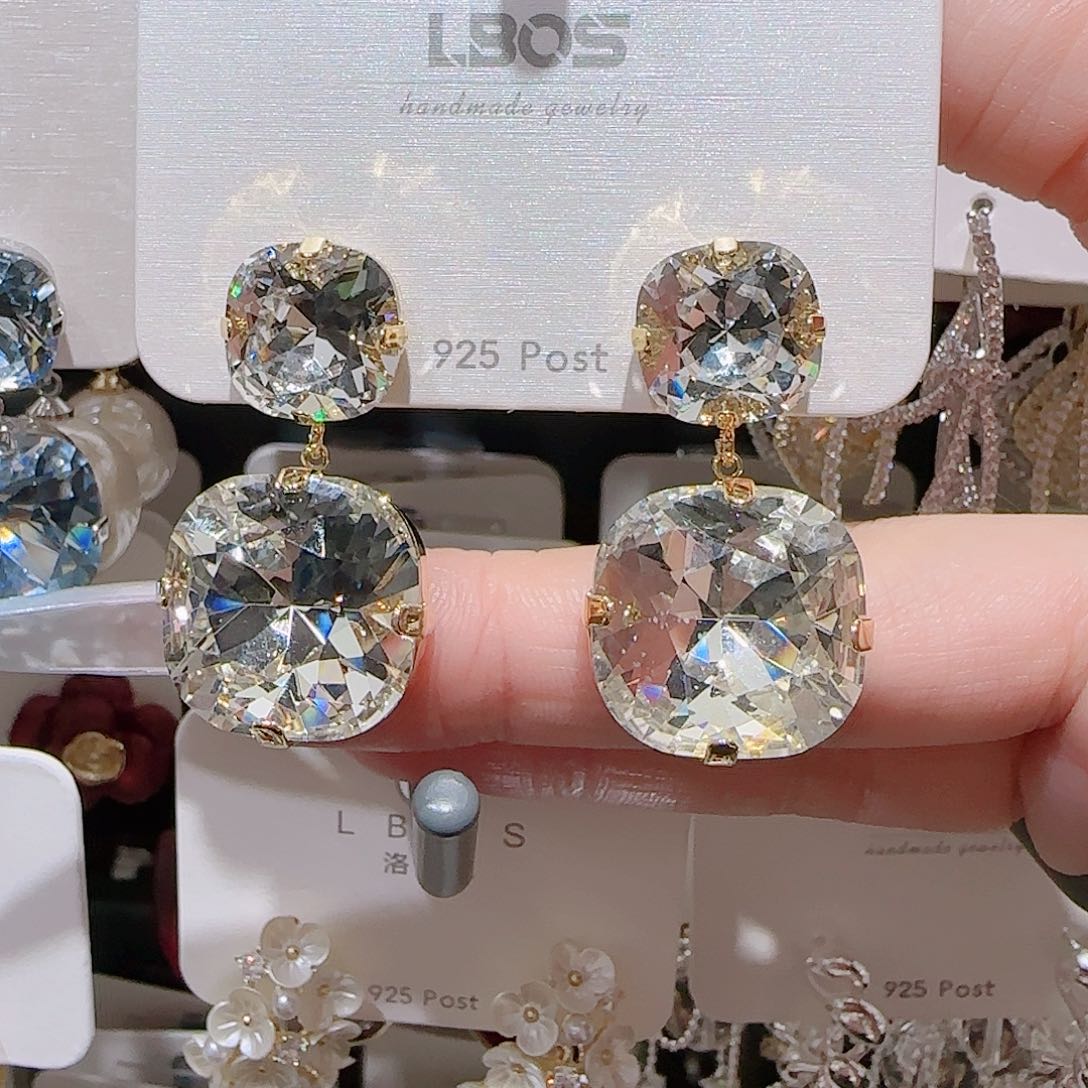 铜合金925银锆石耳环