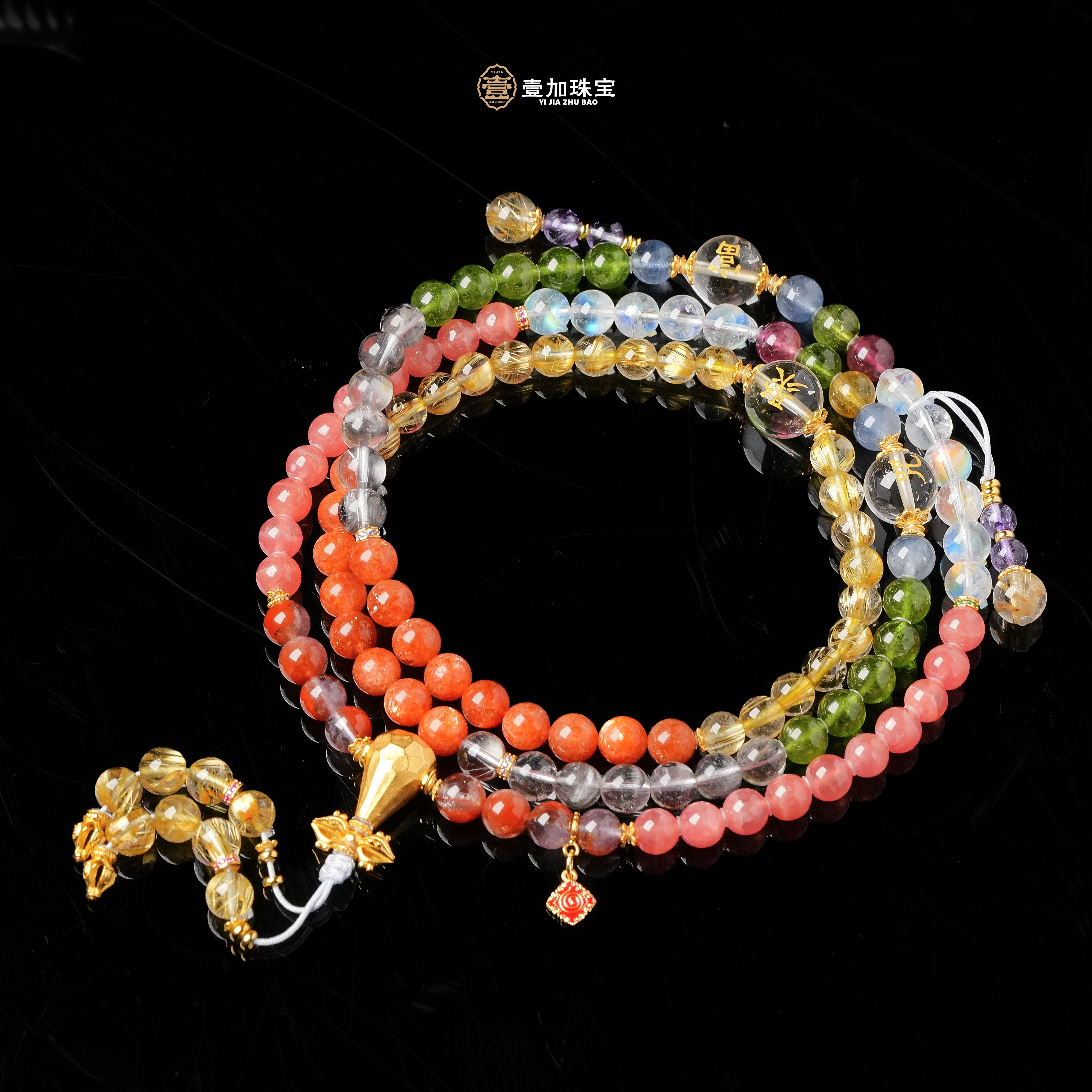 壹加师姐｜手工设计福生无L高品水晶多圈项链多样性发一7841n