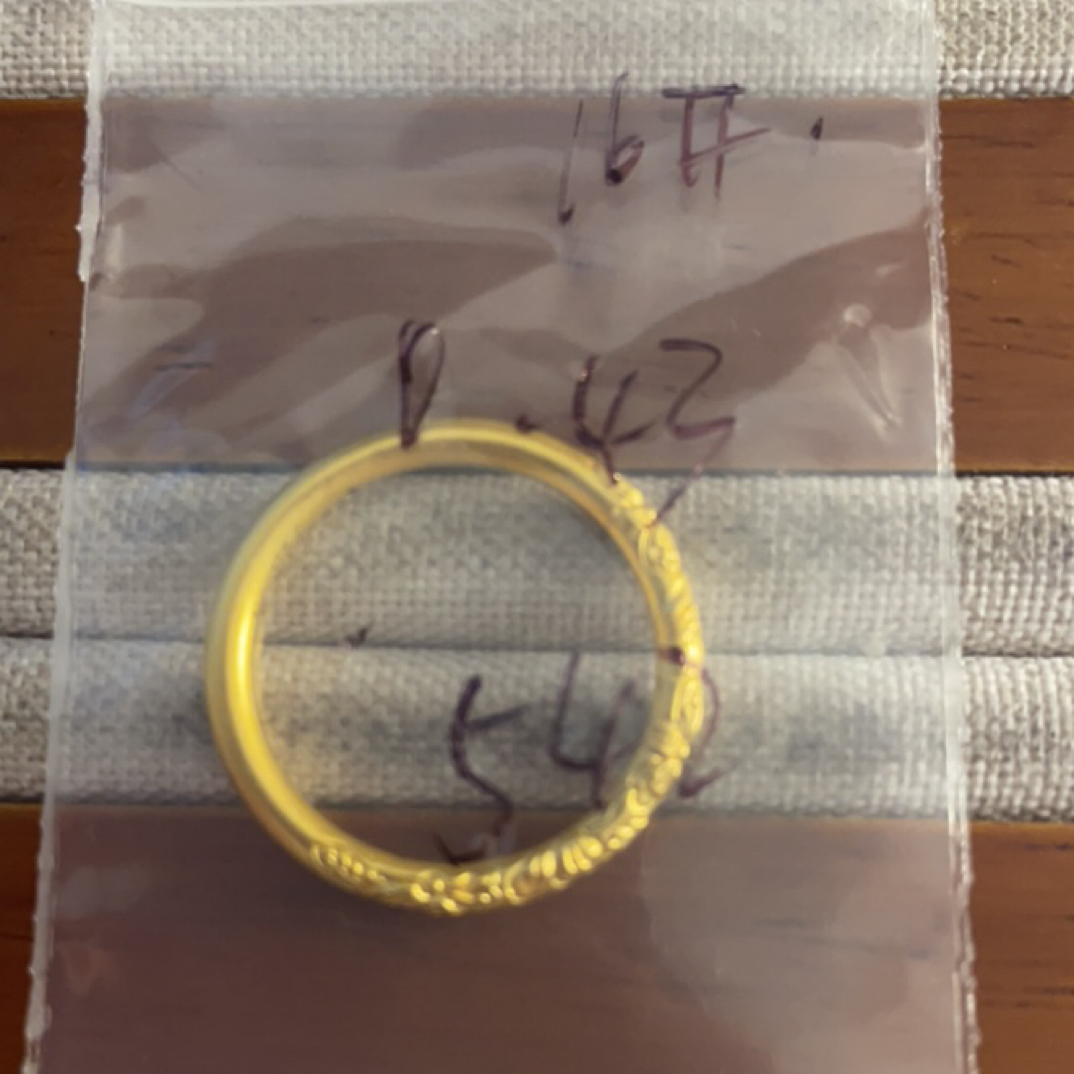 克重0.43 16号 樱花繁花戒指 足金999