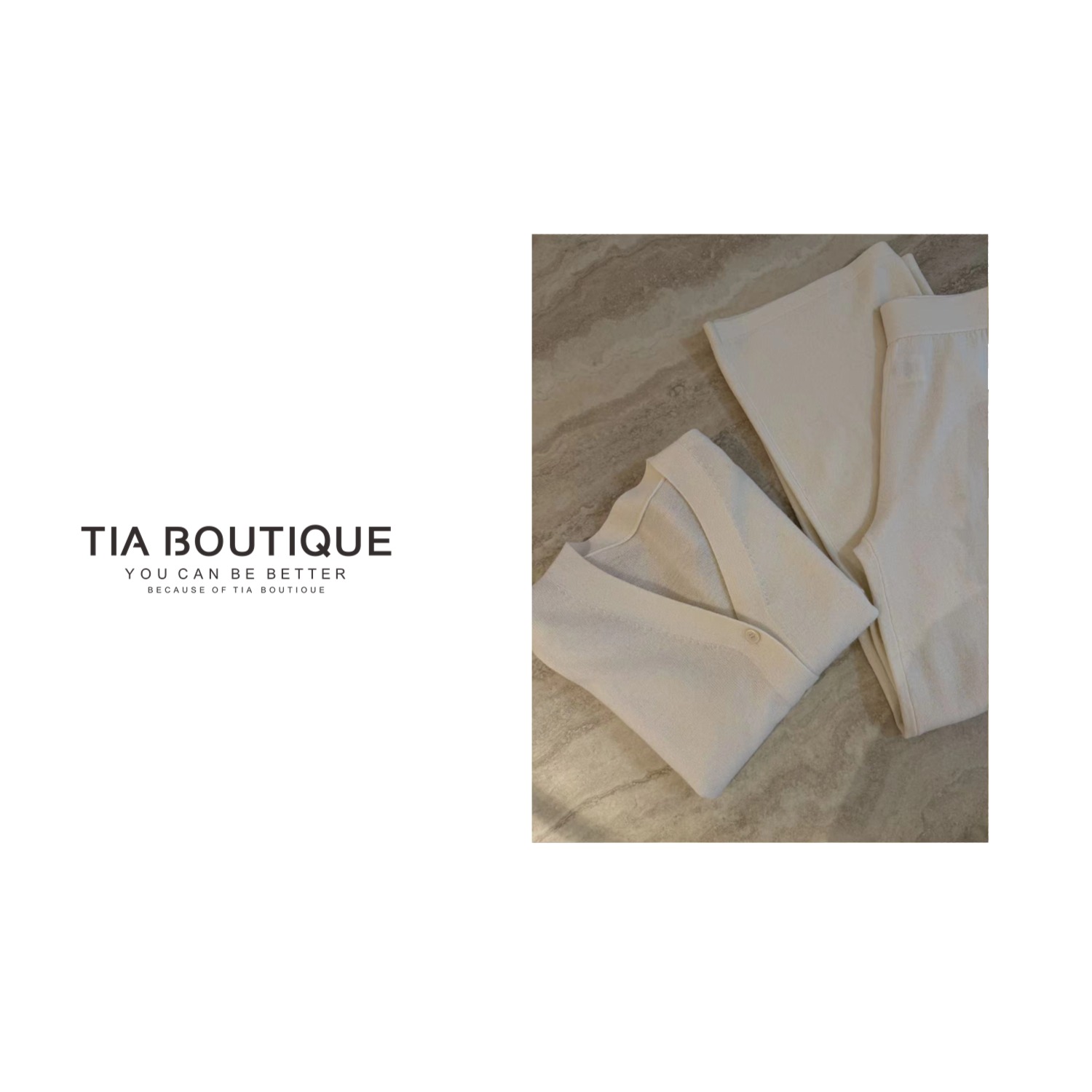 【高端玩家】牛货高奢L匹刺绣喀什米尔开衫长裤老钱高端套装 TZ0033