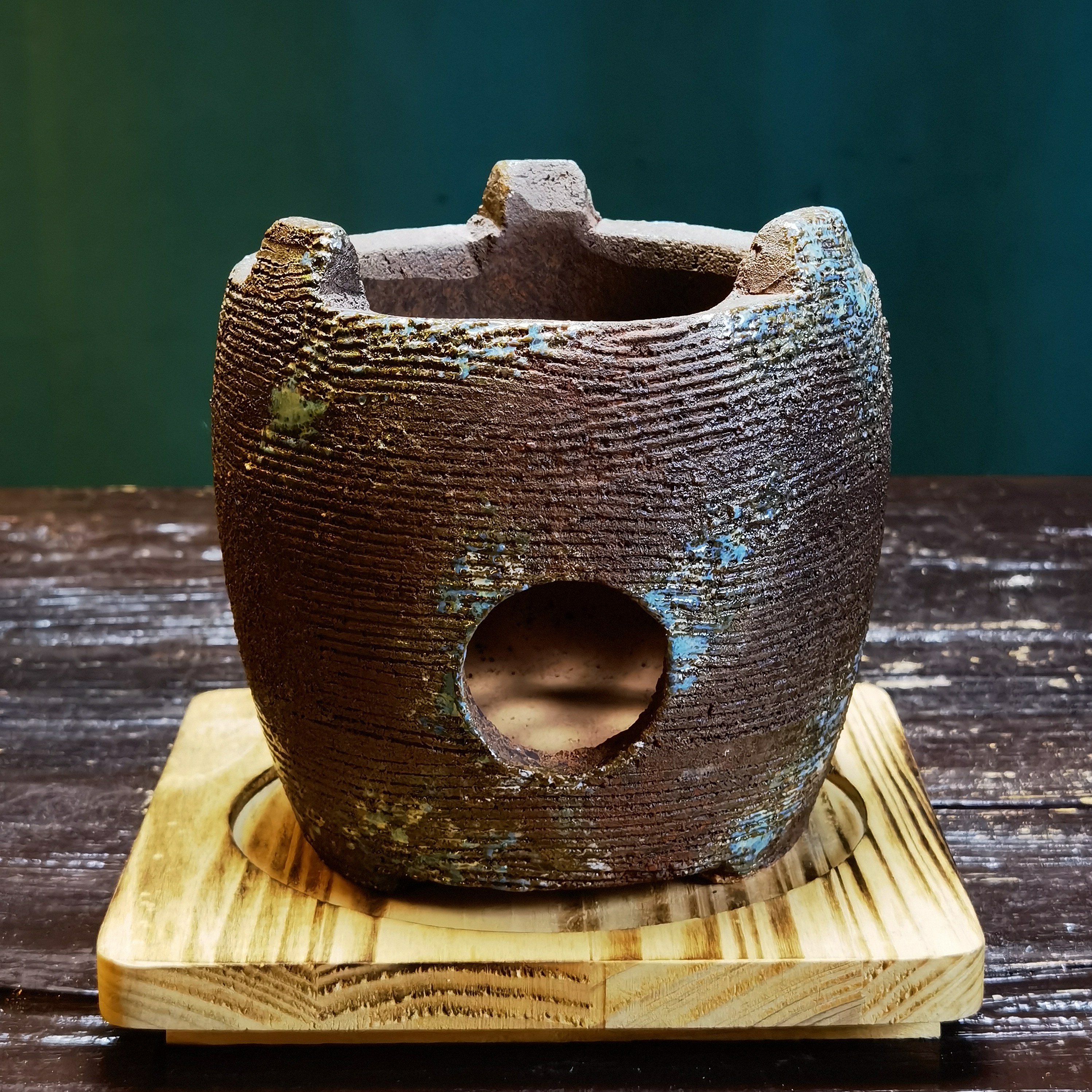 潮州复古粗陶炭炉 围炉煮茶坚固耐热 抗烧耐造 一体式大炉膛火力