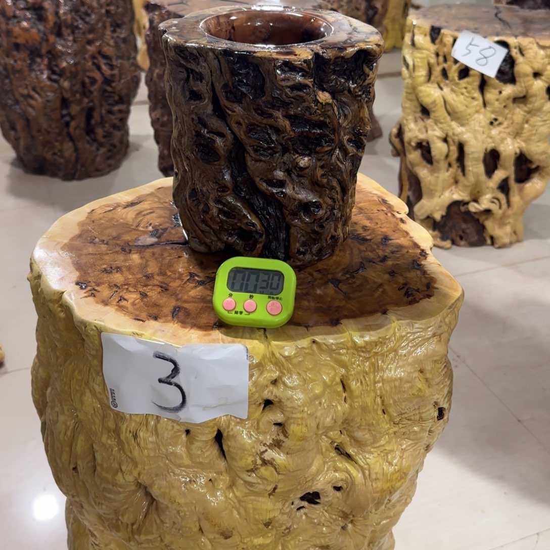 喜***人龙纹鸡心枣木手工艺品 