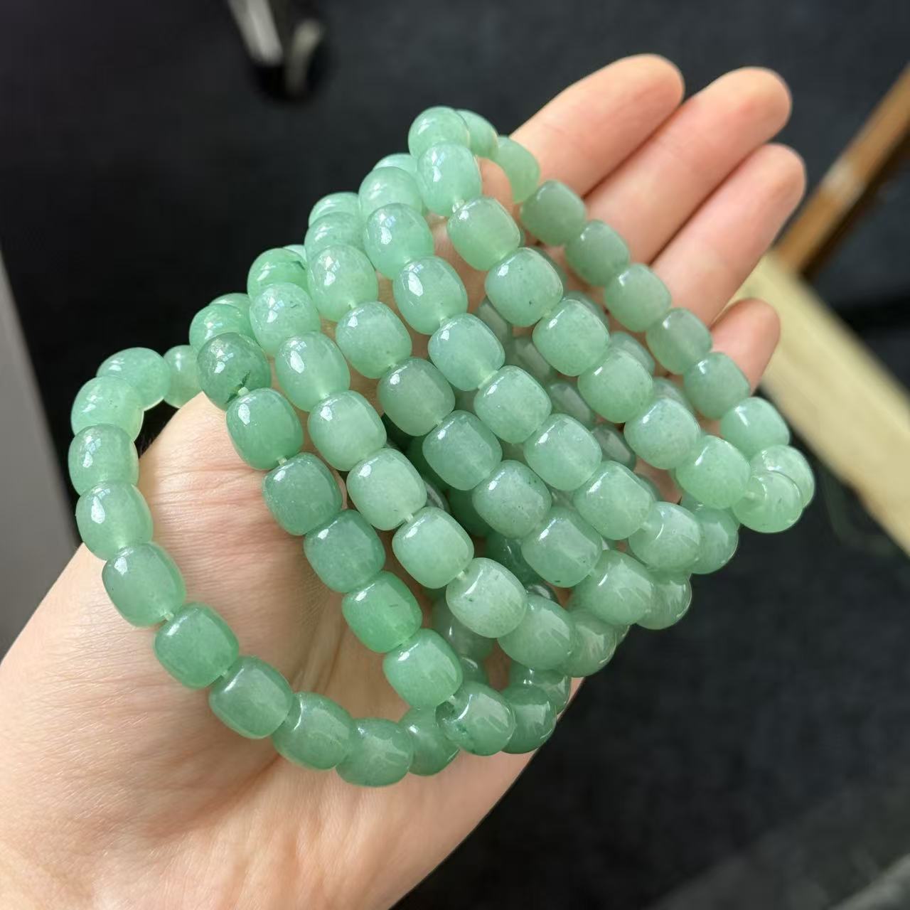 天然东陵玉老型手串 10mm左右 多样性发其一