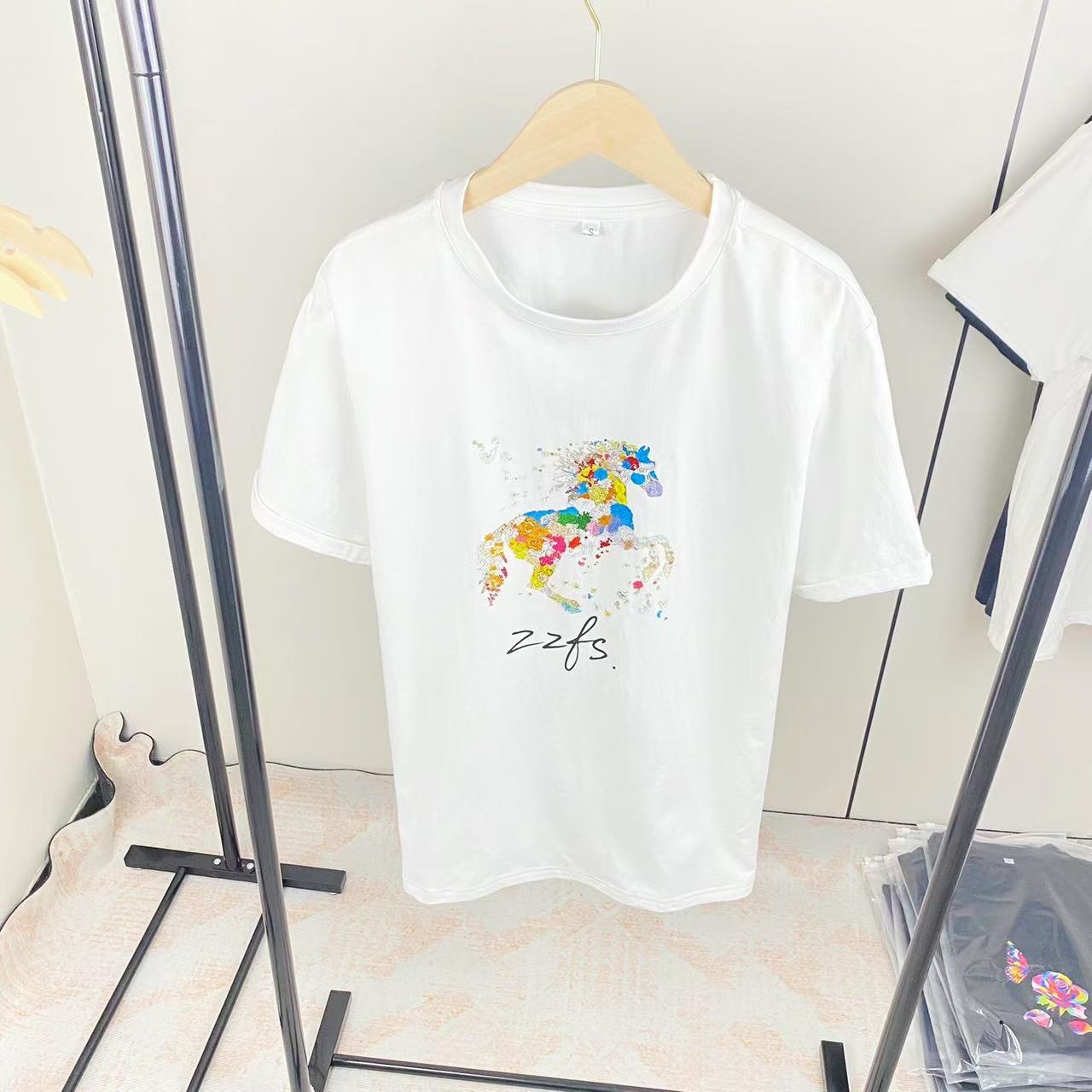 潮牌短袖中国风百塔男2025夏季新款重磅印花T恤男士