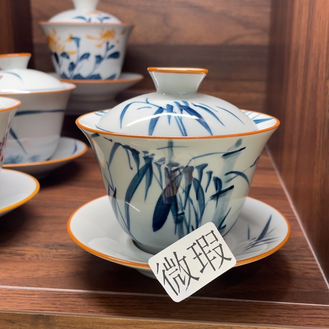 微瑕釉下彩纯手绘