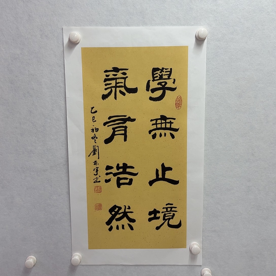 书法学无止境气有浩然  34×68cm