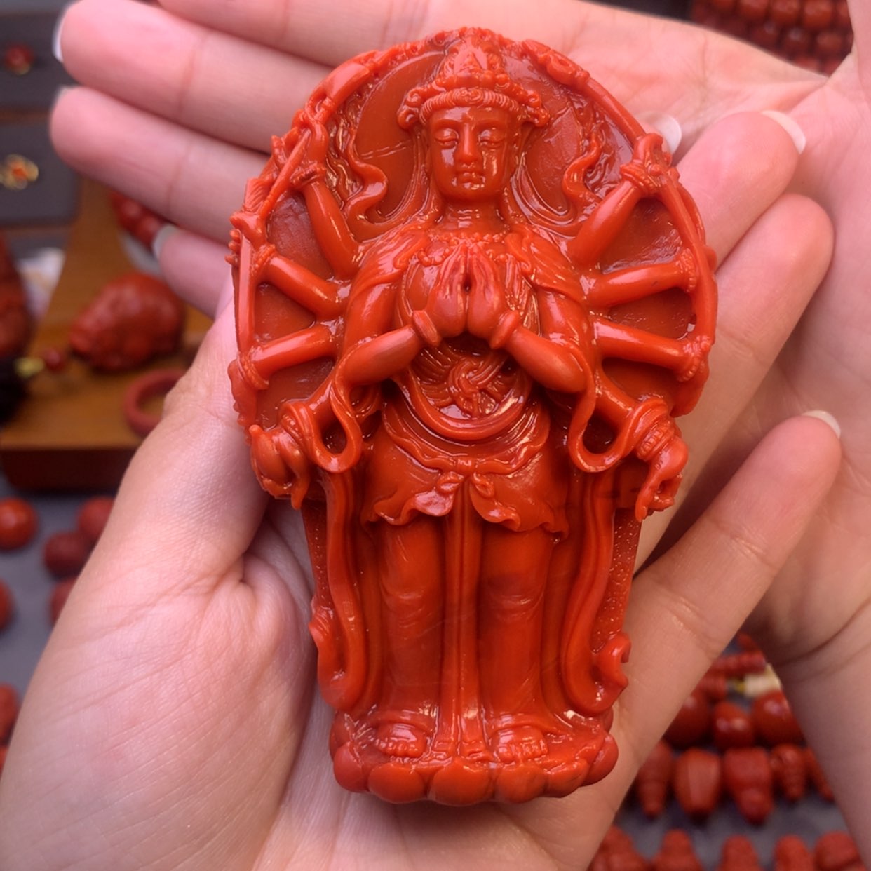 【闪购商品】未镶嵌保山千手观音南红玛瑙大*