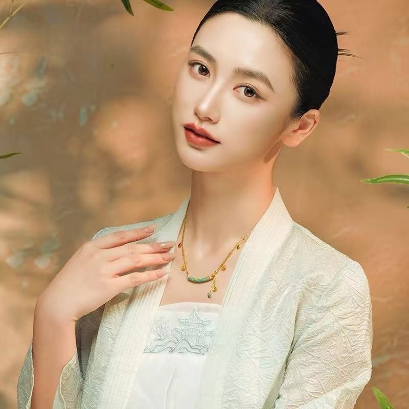非金属玻璃项链 果妈宠粉浮力珐琅彩蝴蝶滴溜项链H3357