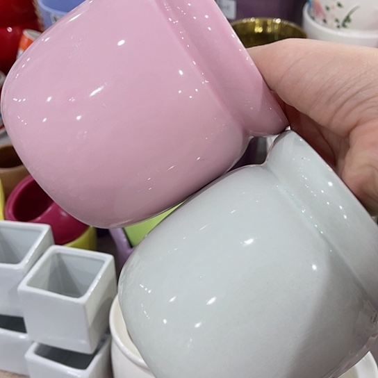 多肉绿植陶瓷花盆9.9包邮，有孔