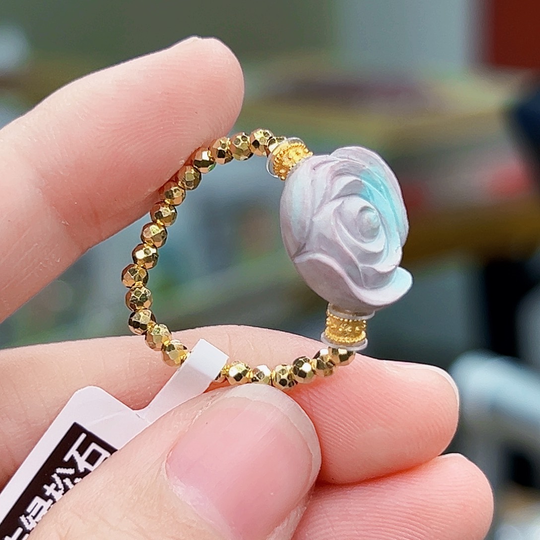 绿松石珠宝奇石18K金镶嵌