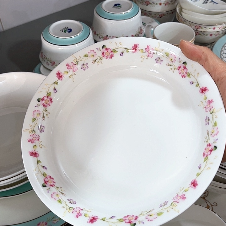 盘微瑕骨瓷盘两只装