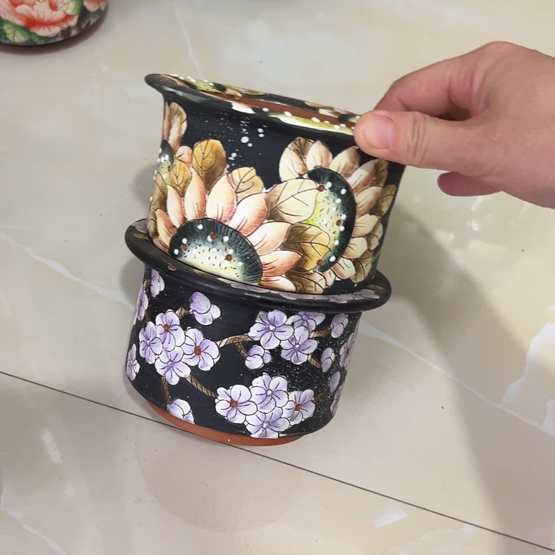 景德镇炫彩手绘口10高8.5