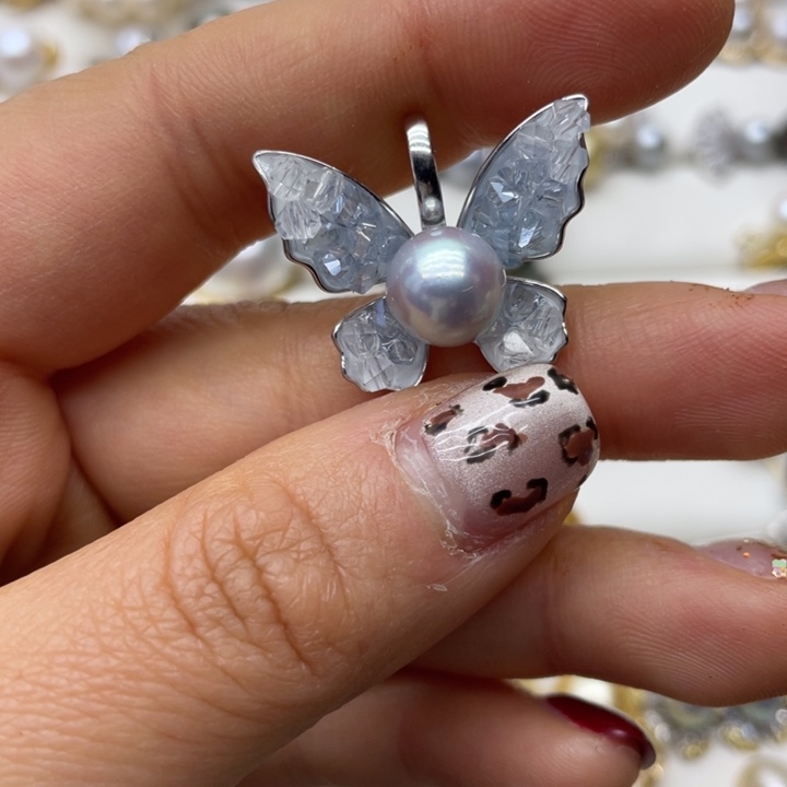 海水珍珠吊坠(不含链)银S925镶嵌