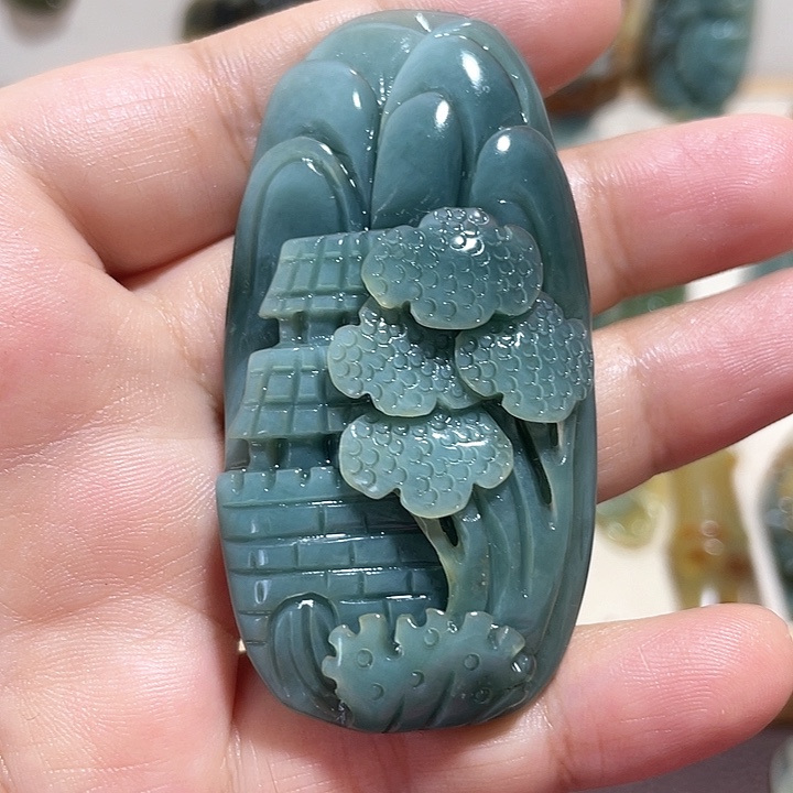 岫玉吊坠(赠链)未镶嵌