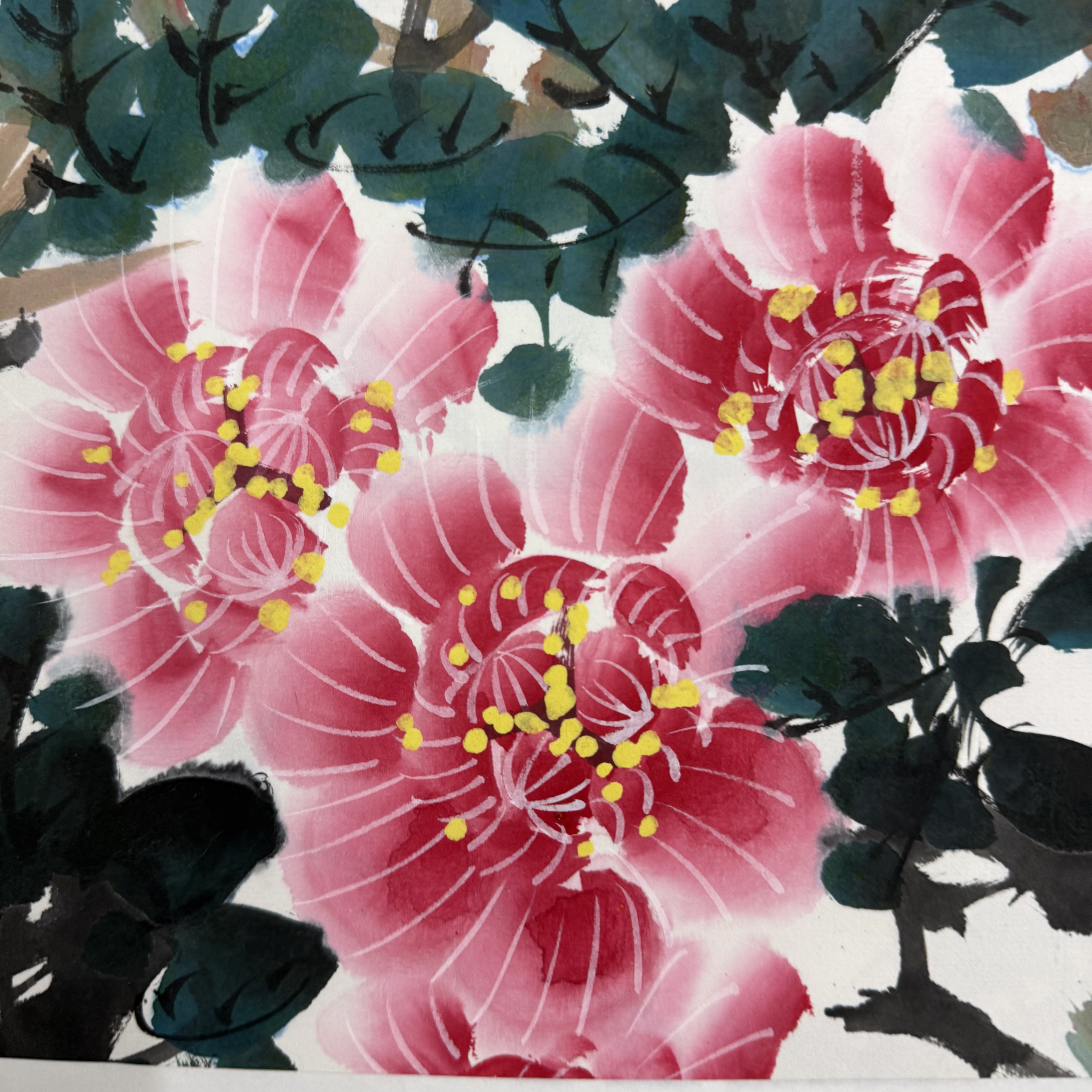 沈石田绘画1pc花鸟+书法