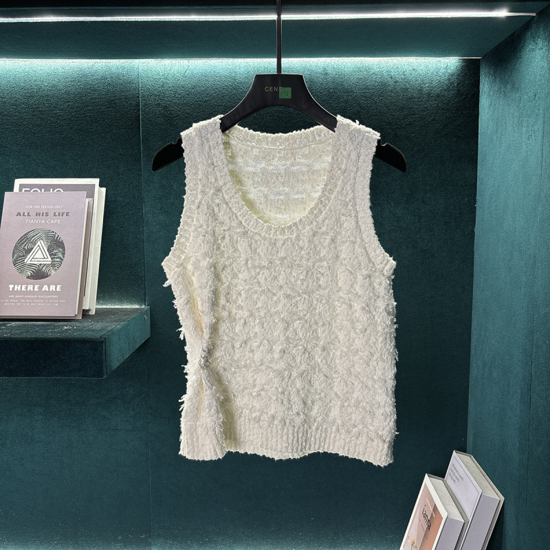 【CENFUN】2025夏季设计款高定白背心A20034